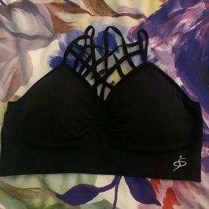 BNWOT Strappy Black Sports Bra
